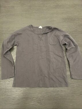Jamie Kay Long Sleeve Pocket Tee in Charcoal Gray